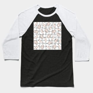 Funky Fresh Tropical Graphic 80's Memphis Grid Design Baseball T-Shirt